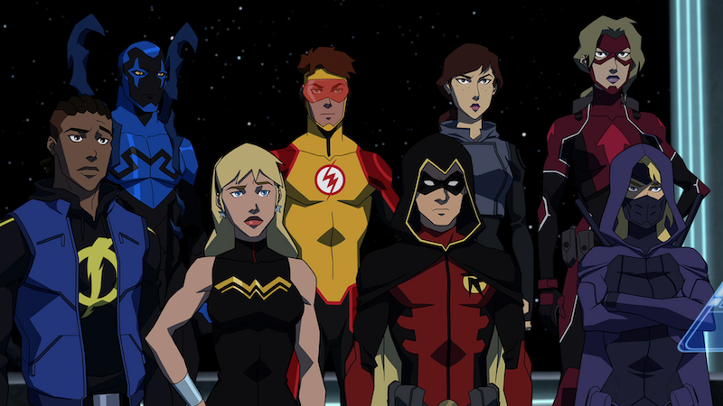 A few of Young Justice: Outsiders’ heroes.
